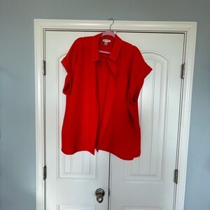 Calvin Klein Orange Blouse 2X